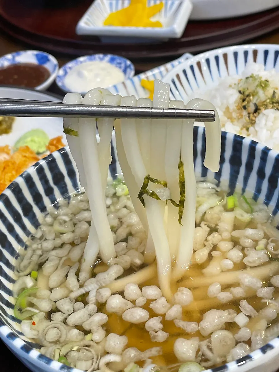 Chewy mini udon noodles
