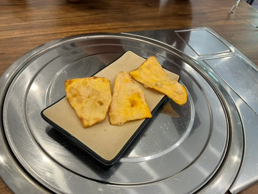 Candied sweet potato served as an appetizer