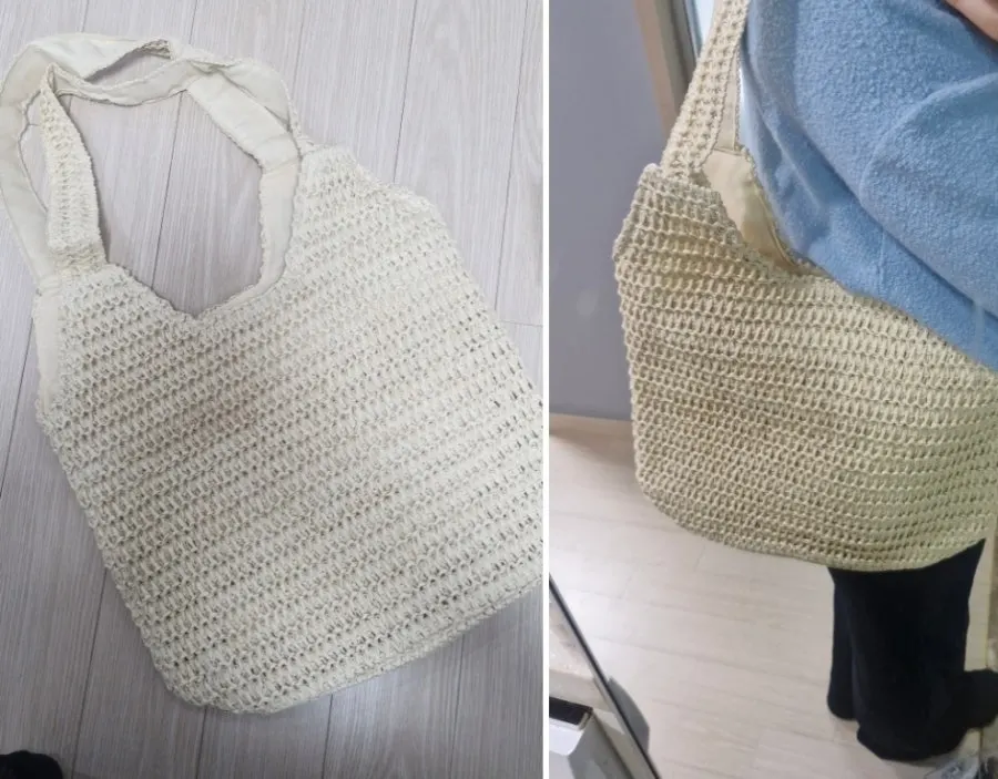 Meda Bag net shoulder bag with a resort-like mood