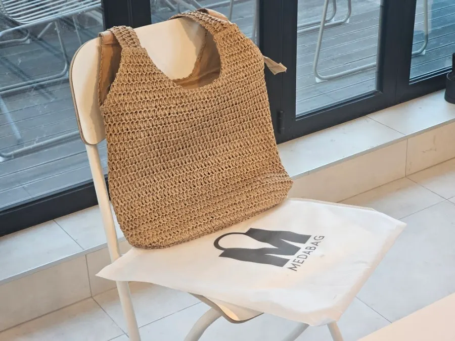 Shoulder rattan bag chosen while preparing for a Southeast Asia trip