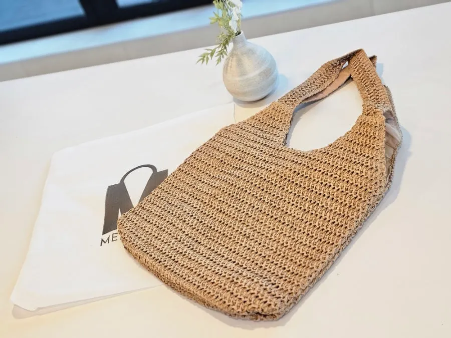 Meda Bag Shoulder Rattan Bag received after ordering
