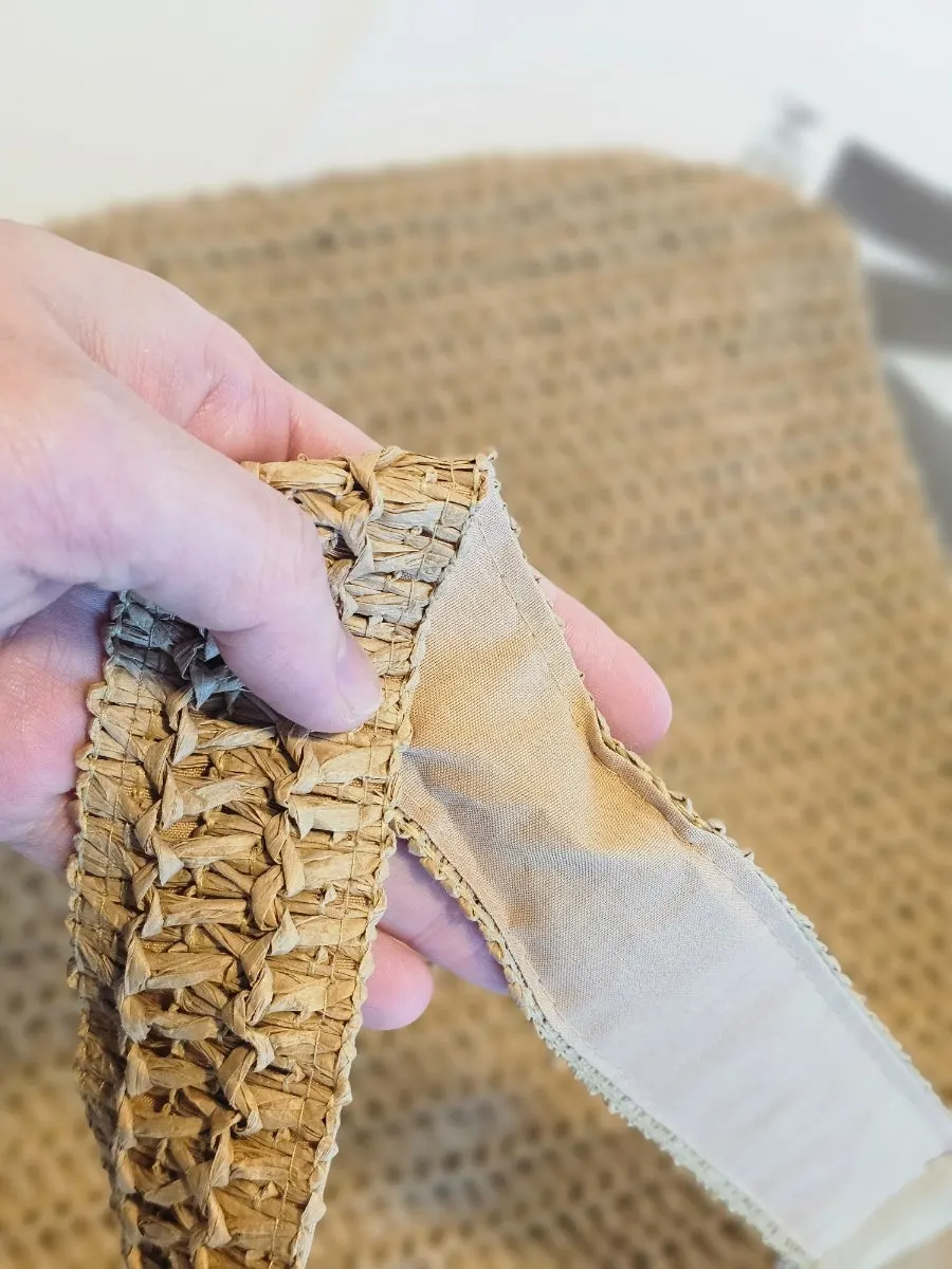 Meda Bag Shoulder Rattan Bag worn over the shoulder