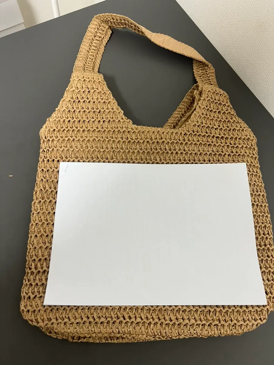 Rattan bag with a fabric lining so contents do not show through