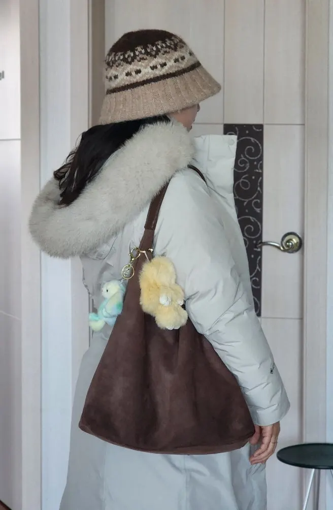 Overall view of the Meda Bag Suede Shoulder Bag