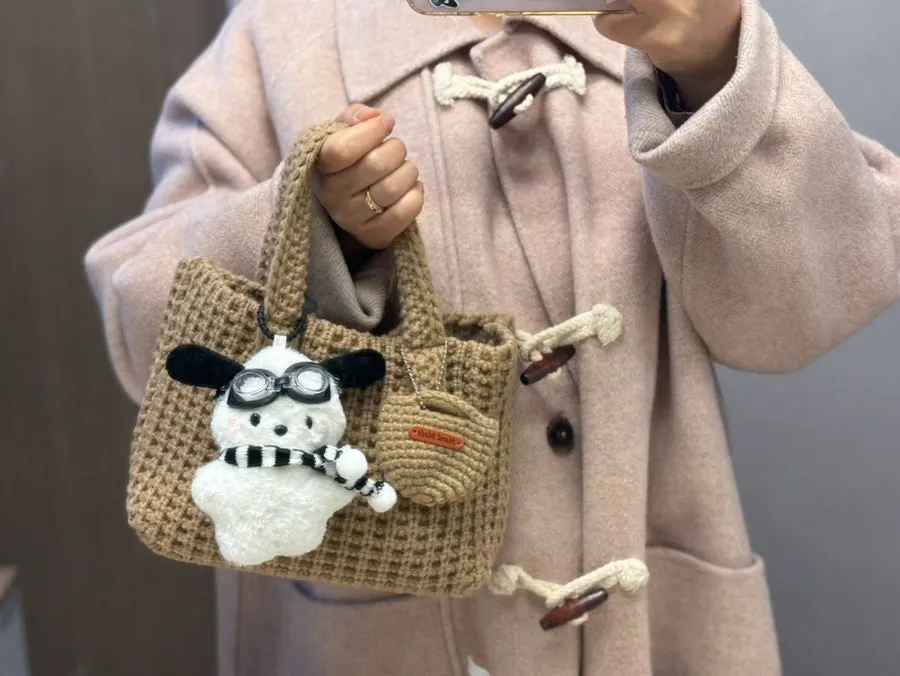 Tote bag placed in a storage spot