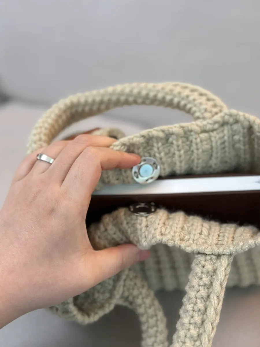 Bag holding a diary and belongings