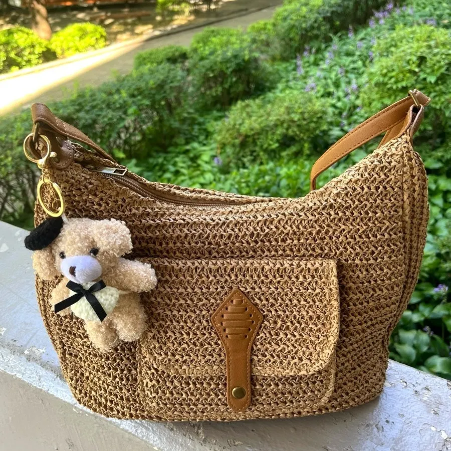 Medabaek Rattan Bag used as an everyday summer bag
