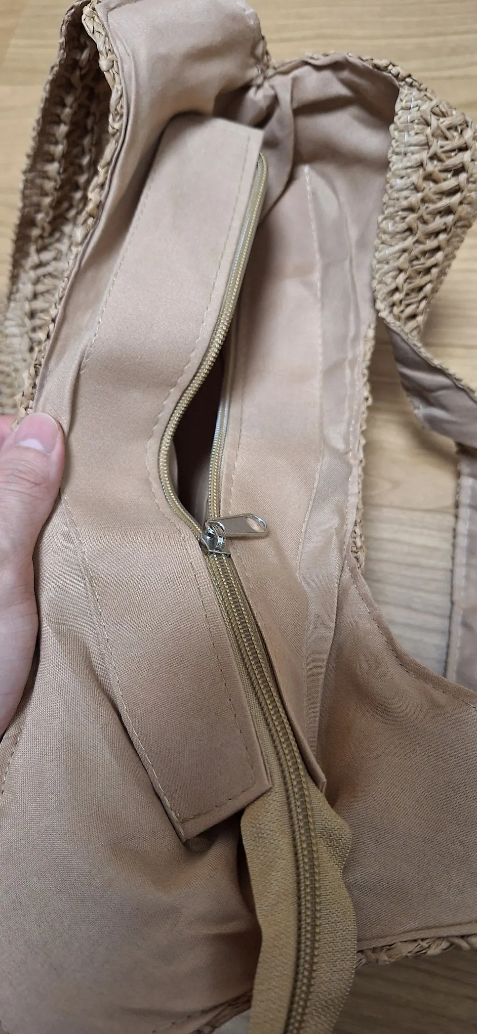 Meda Bag Rattan Shoulder Bag used with an everyday outfit