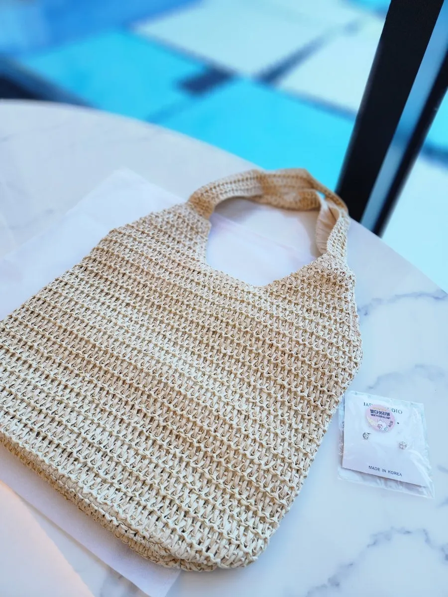 Meda Bag women’s rattan shoulder bag for vacation use