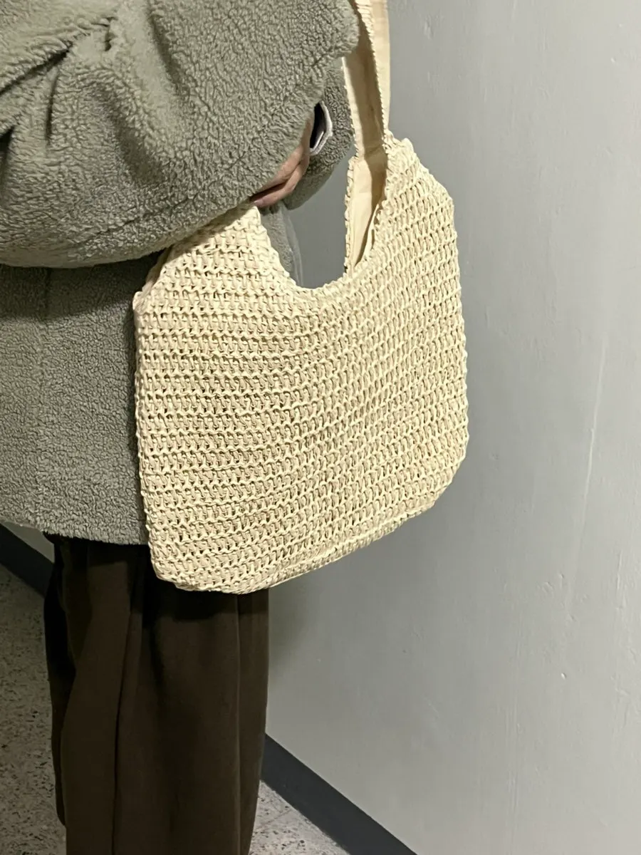 Woven bag used as an everyday bag