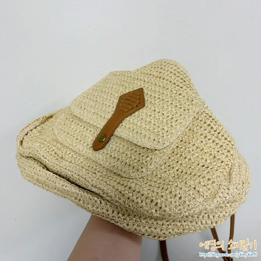 Ivory Meda straw ribbon bag