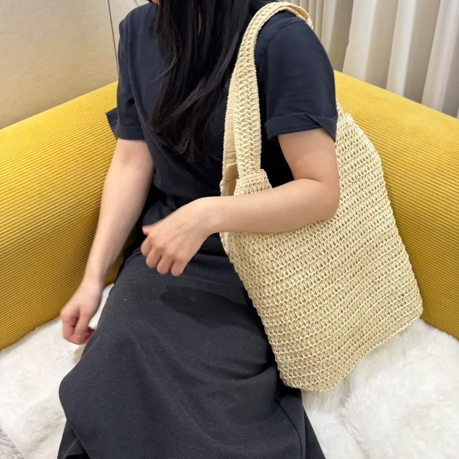 휴양지용 라탄 숄더백