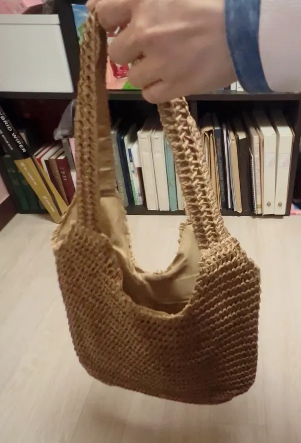 Meda Bag woven bag prepared ahead of a summer trip