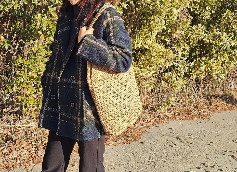 Meda Bag rattan bag prepared ahead of a summer holiday