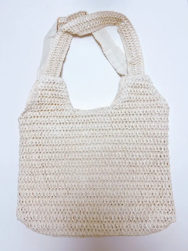 Light-colored Meda Bag rattan shoulder bag