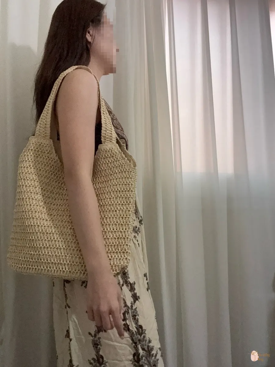 Meda Bag summer bag with detailed rattan weaving