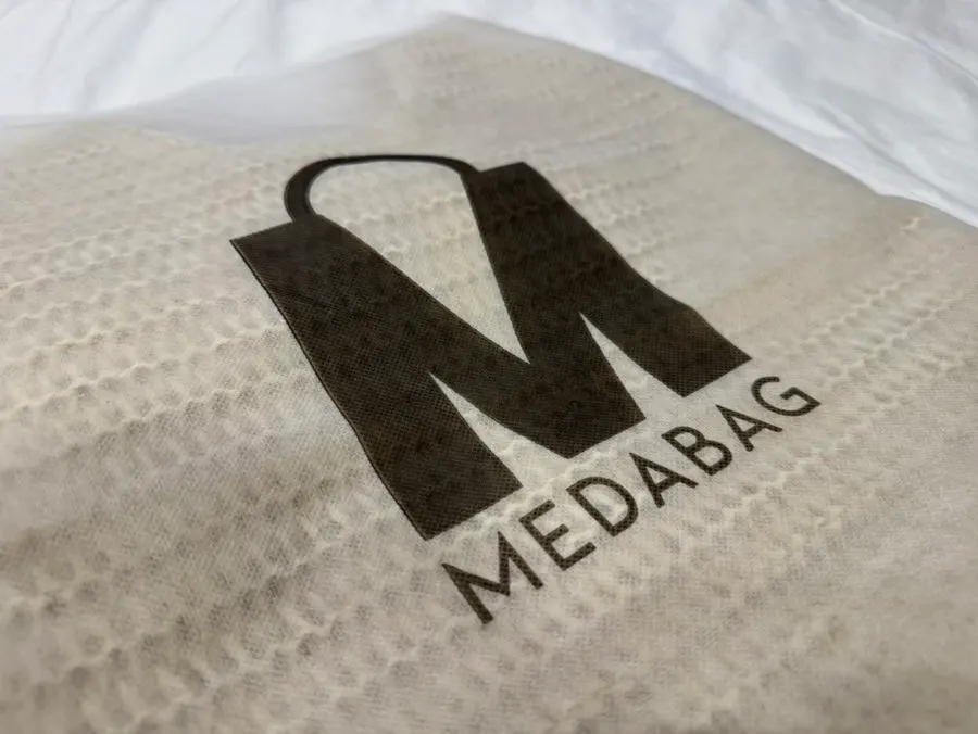 Full view of the Meda Bag rattan bag