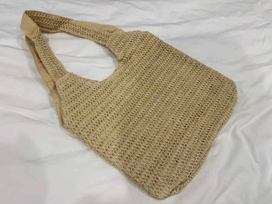 Rattan bag to use on a vacation trip