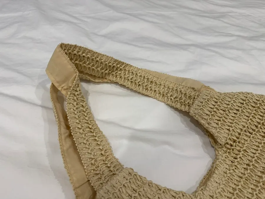 Rattan bag for summer travel outfits