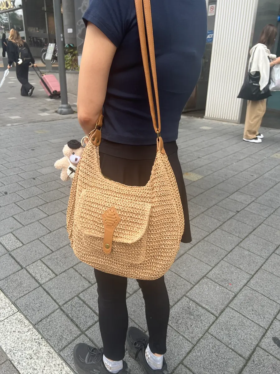 Brown Meda Bag straw rattan bag for summer