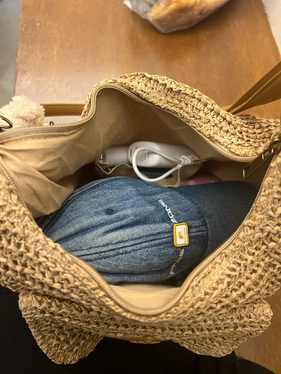 Meda Bag rattan bag styled with a summer outfit