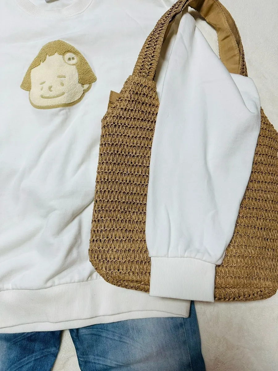Rattan shoulder bag used in spring too