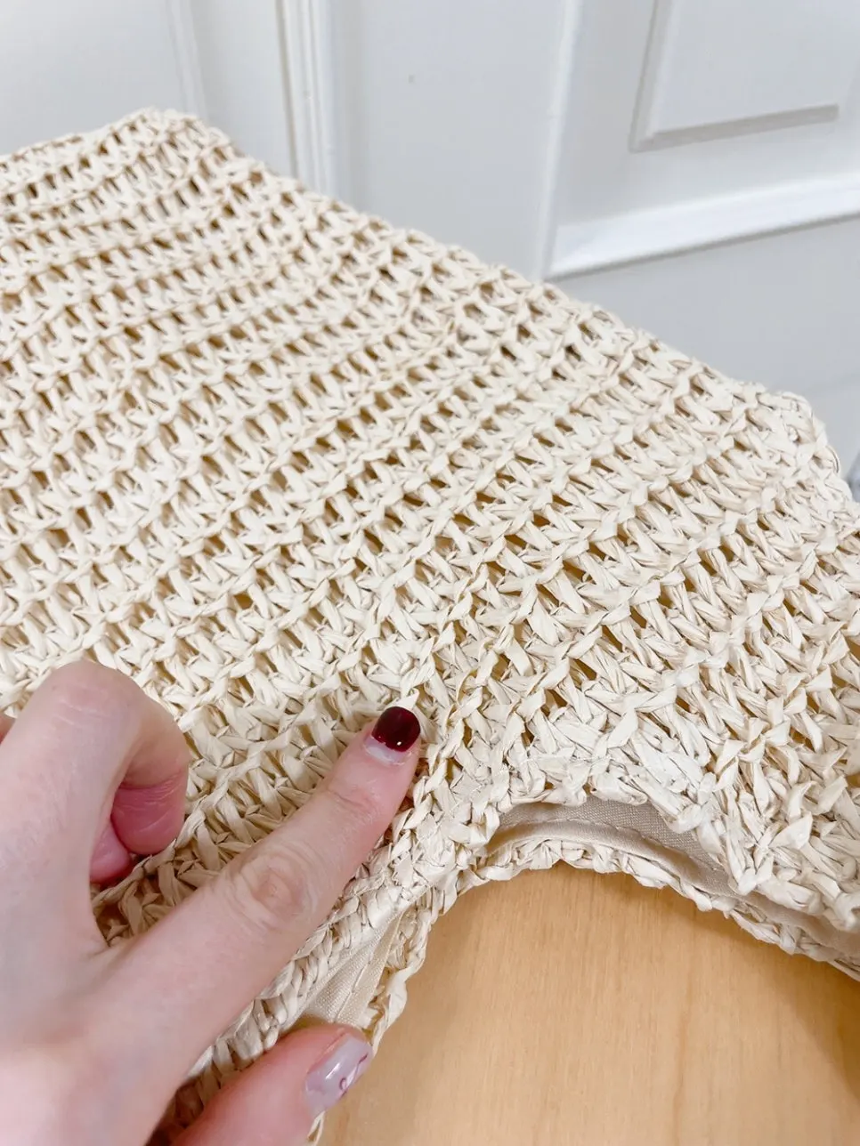 Meda Bag rattan bag in its packaging