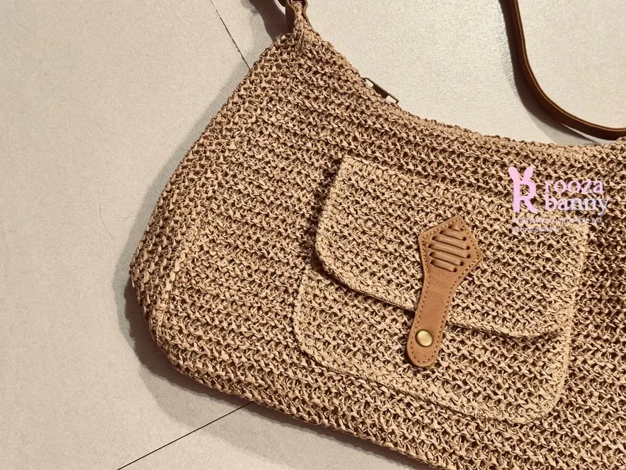 Medabag rattan bag with a rounded shape
