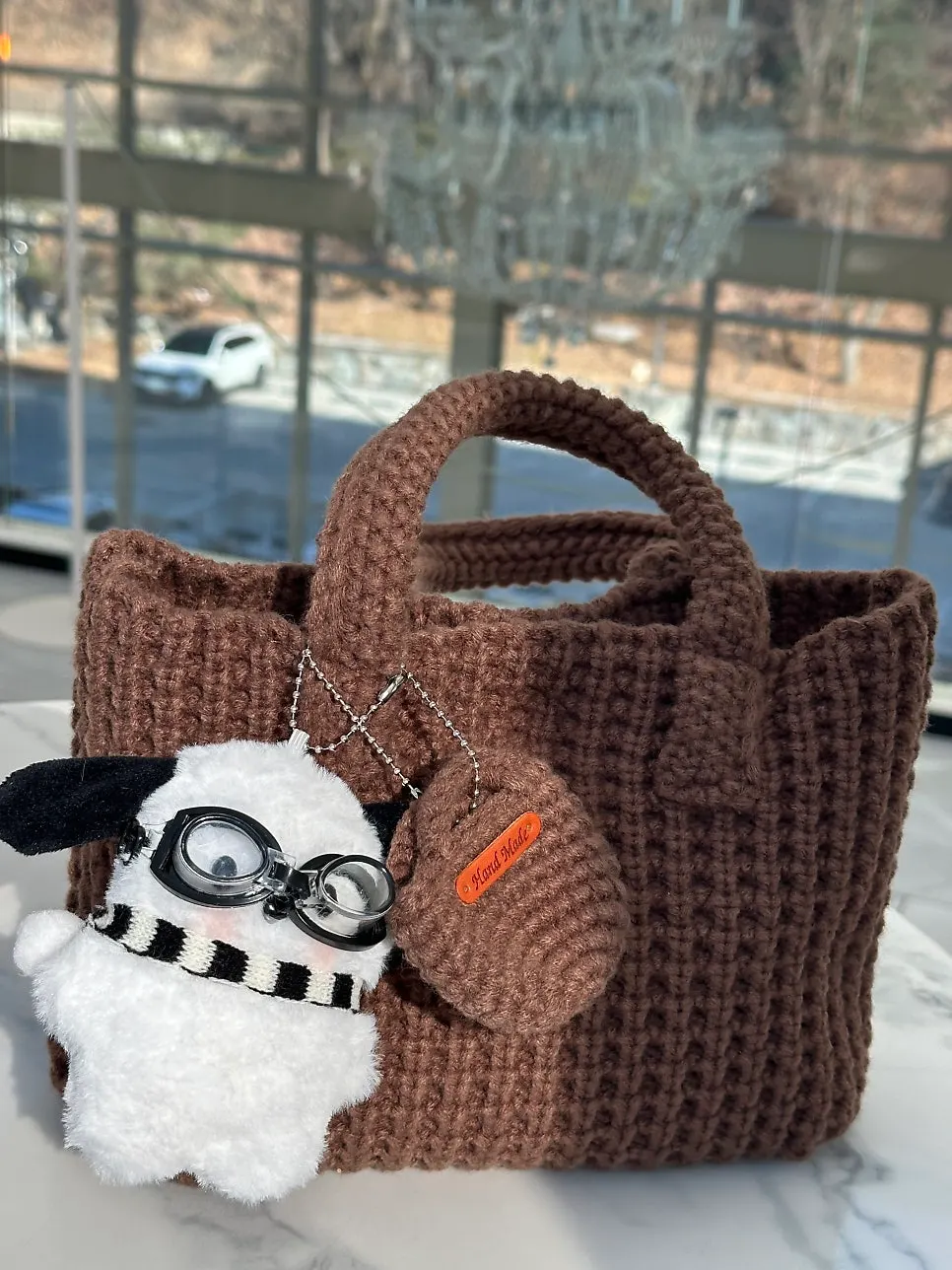 Dark-colored Meda Bag chosen for winter