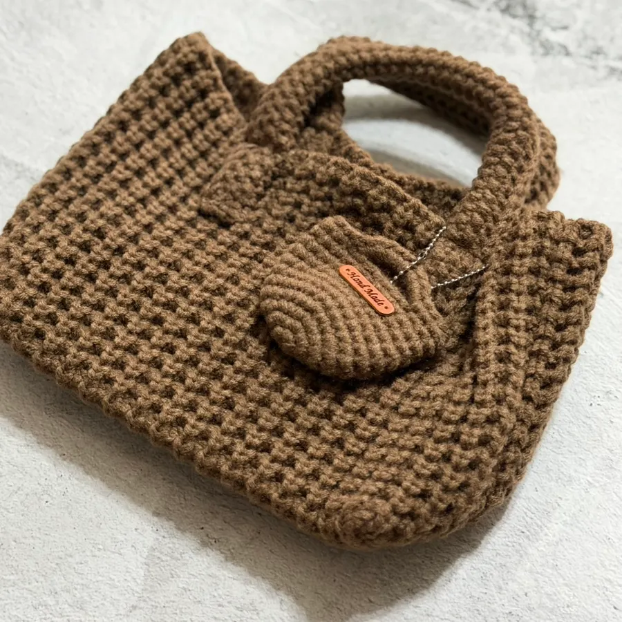 Brown tote bag with a clean silhouette
