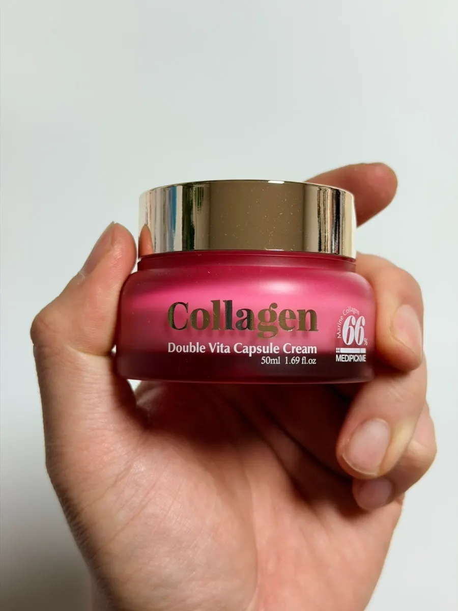 Open jar of capsule cream
