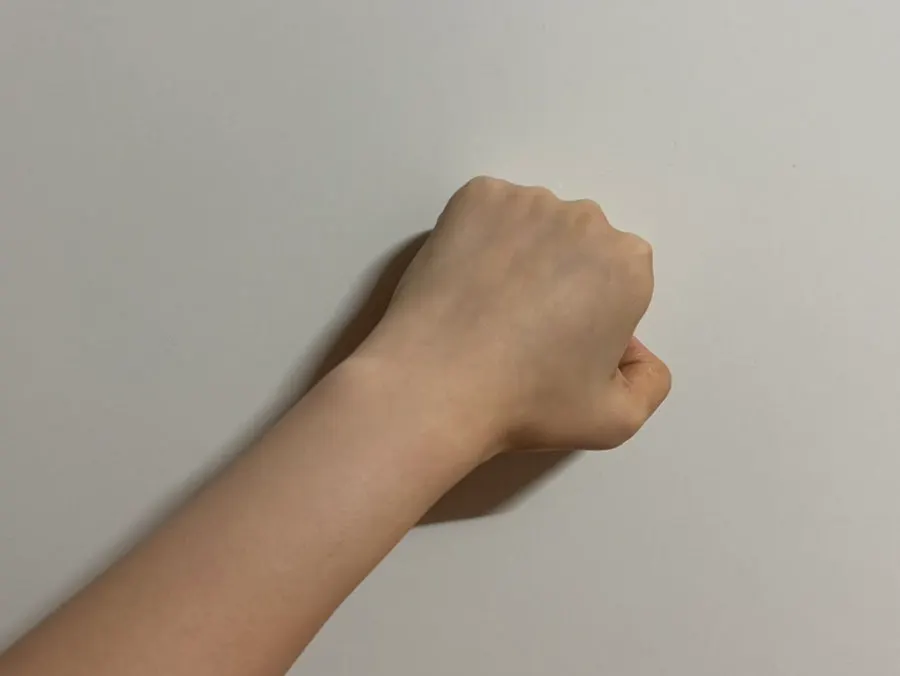 Tone-up milk spread thinly over skin