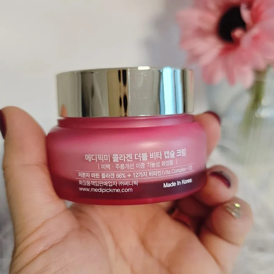 Detailed view of collagen cream product