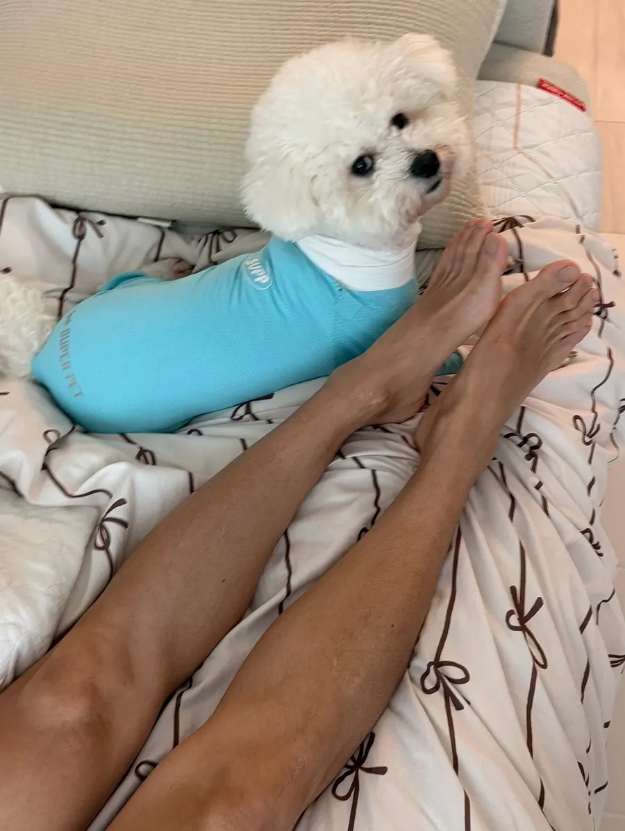 Tone-up milk applied to a dry leg