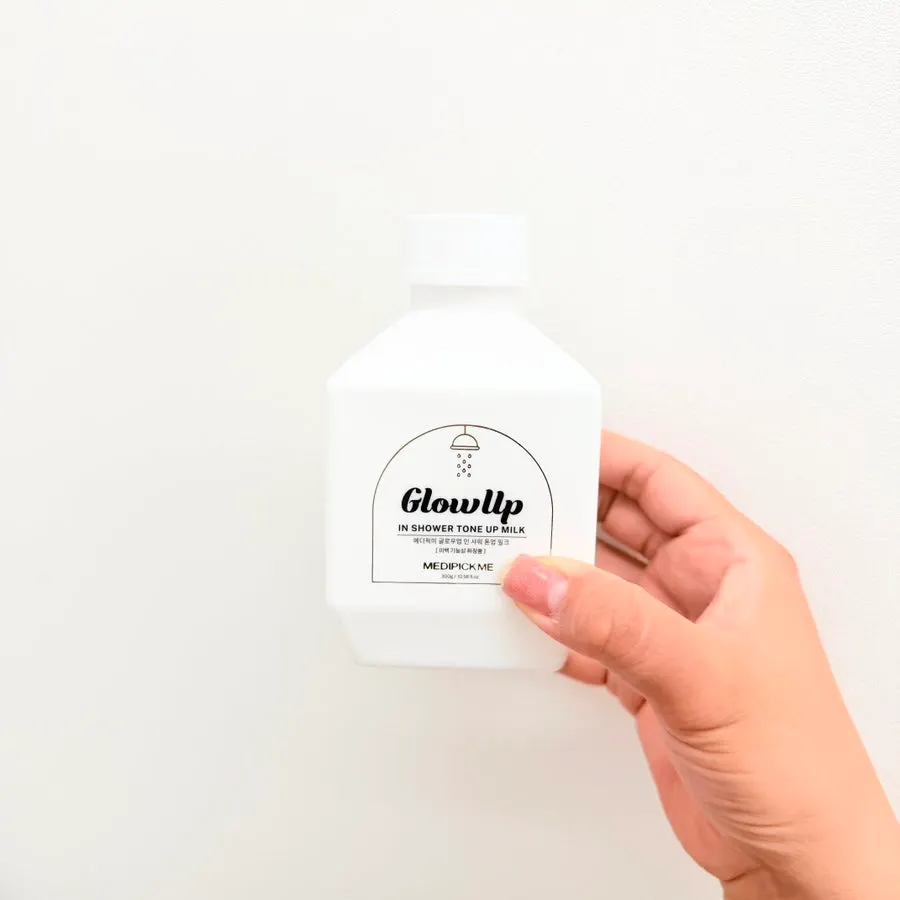 Wash-off tone-up milk used in the shower