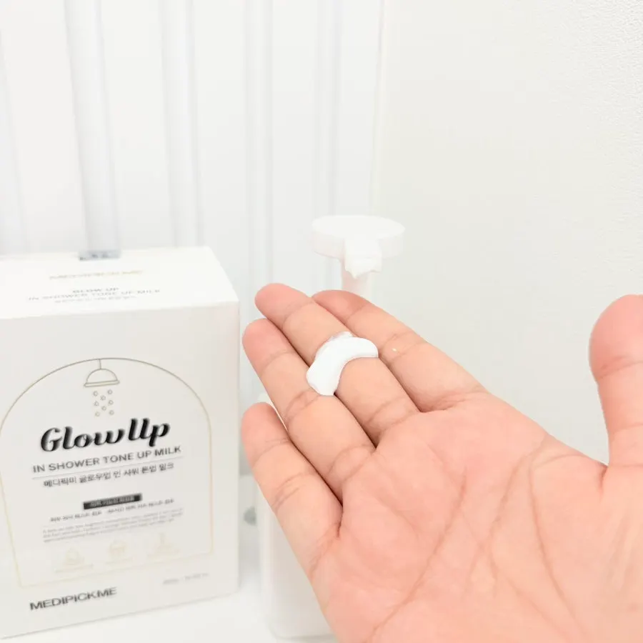 Applying the product to damp skin