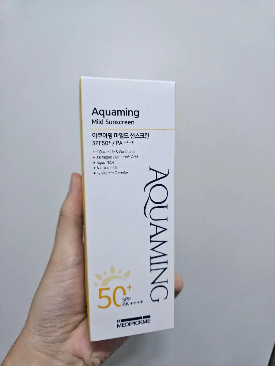 Aquaming Mild Sunscreen product packaging