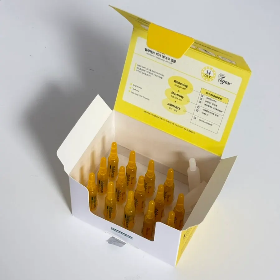 Ampoule product package with expiration date
