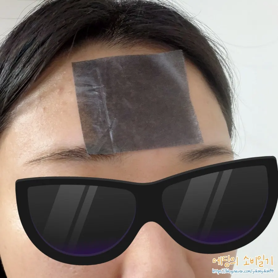 Blotting paper sized to fit the face