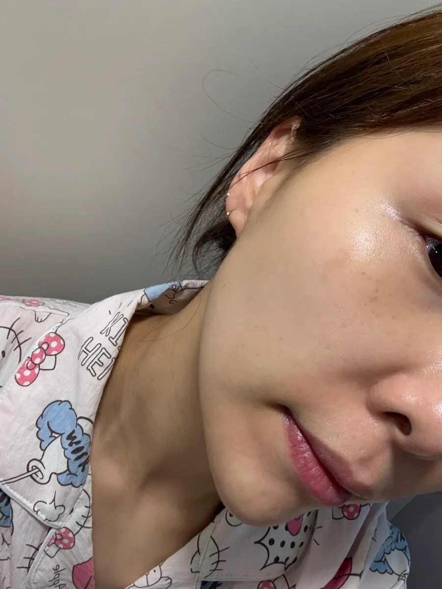 Skin around the nose after rinsing