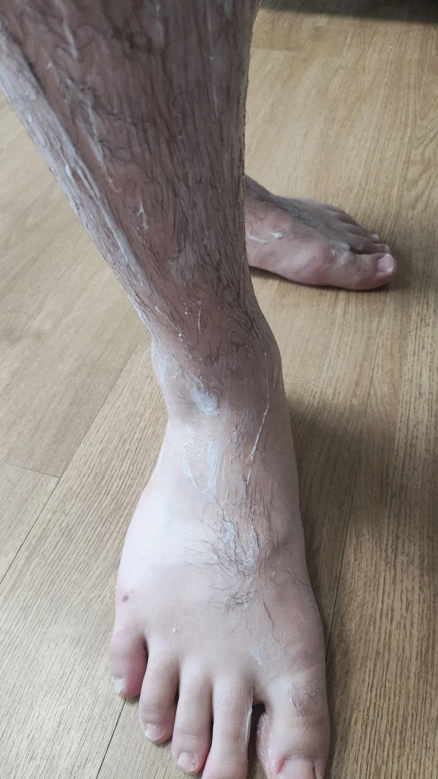Styled shot of at-home hair removal cream