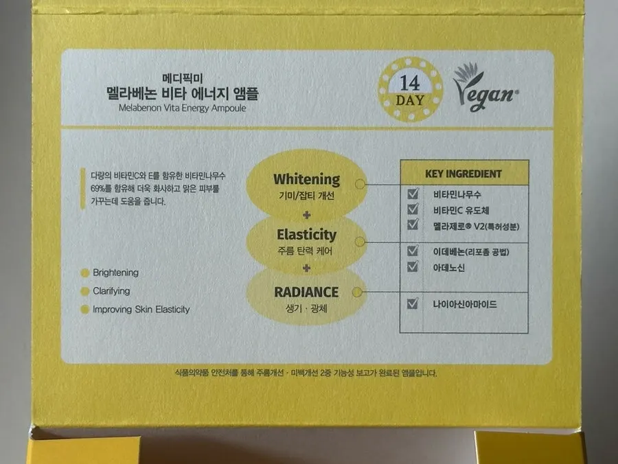 Vitamin ampoule opened for use
