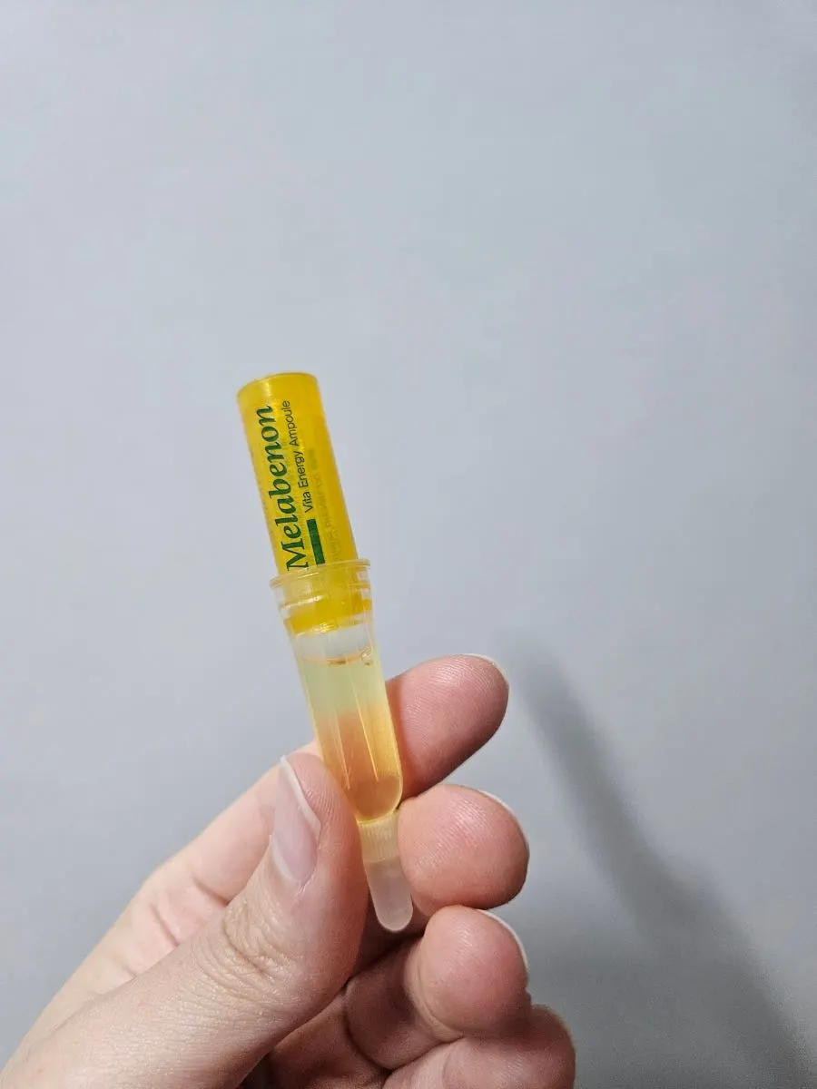 Applying the ampoule to skin