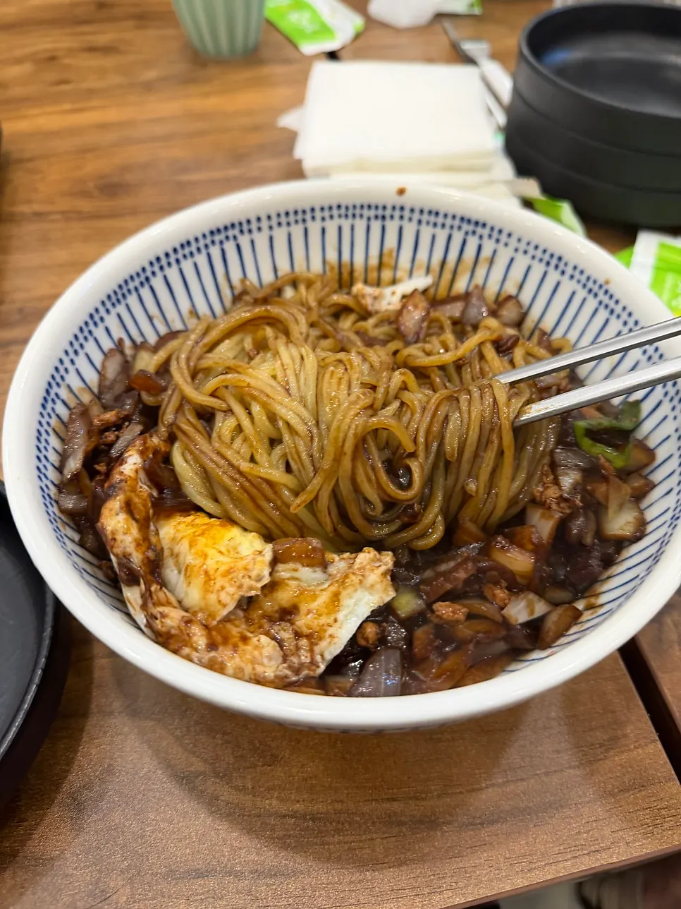 Mayway's ganjjajang table spread