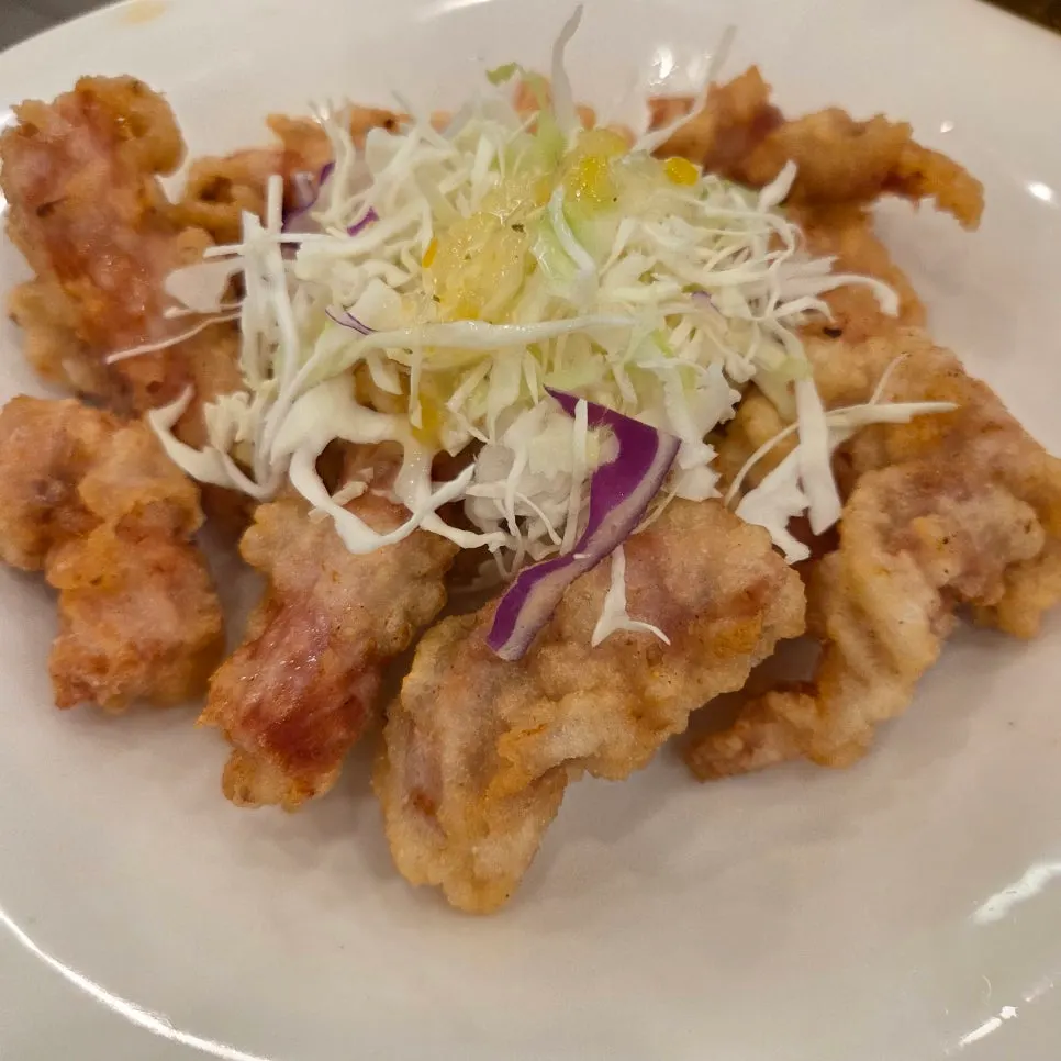 Tangsuyuk served alongside Hanmac draft beer