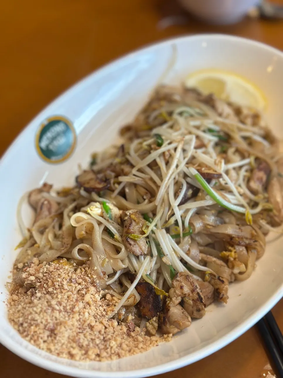 Asian dishes shared among family at Mekong Thai