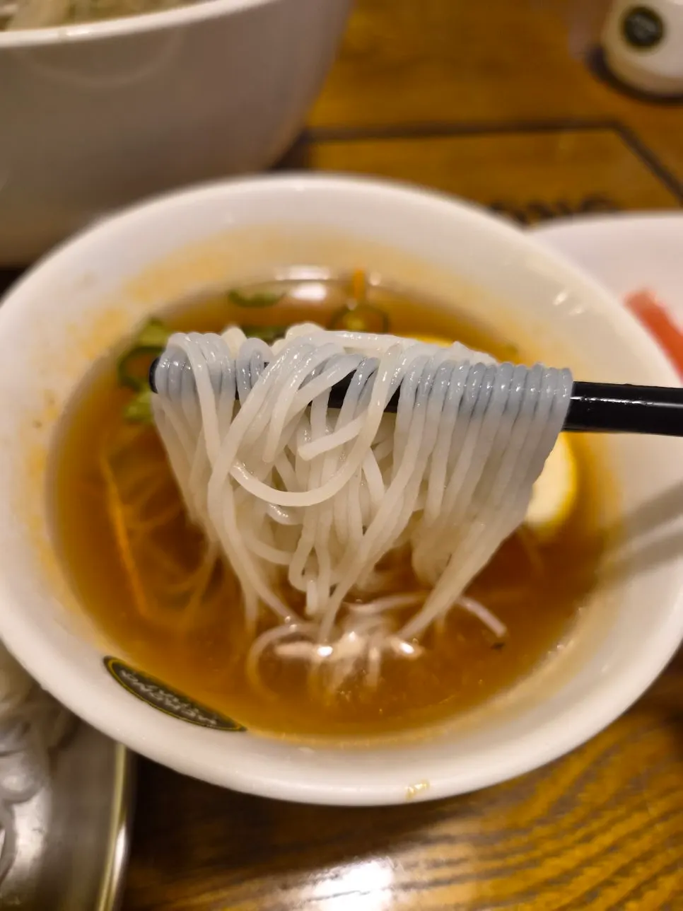 Pho noodles topped with a generous helping of bean sprouts