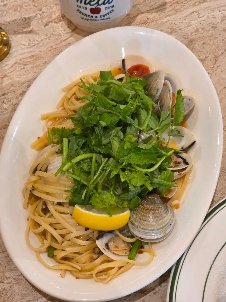 MELA Hongdae minari vongole pasta