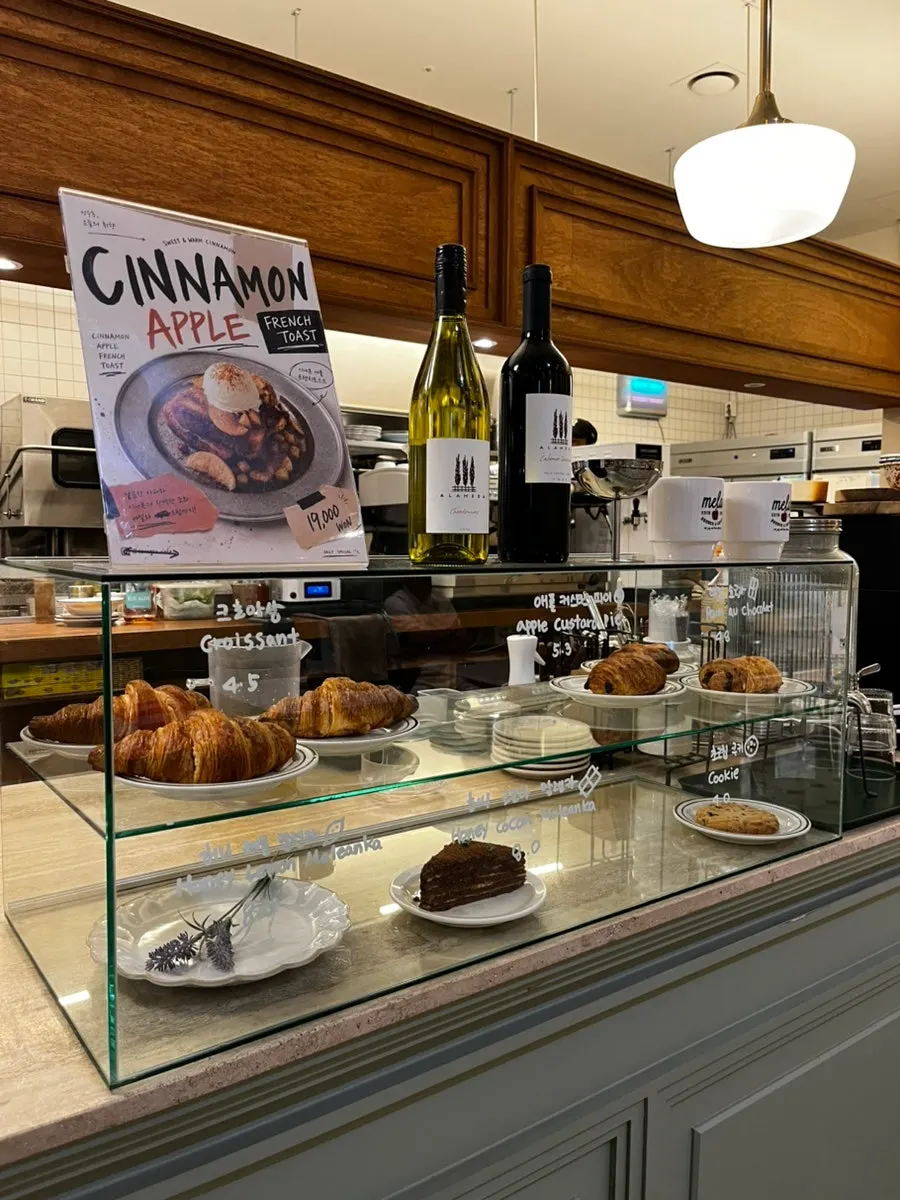 Showcase displaying in-house baked bread