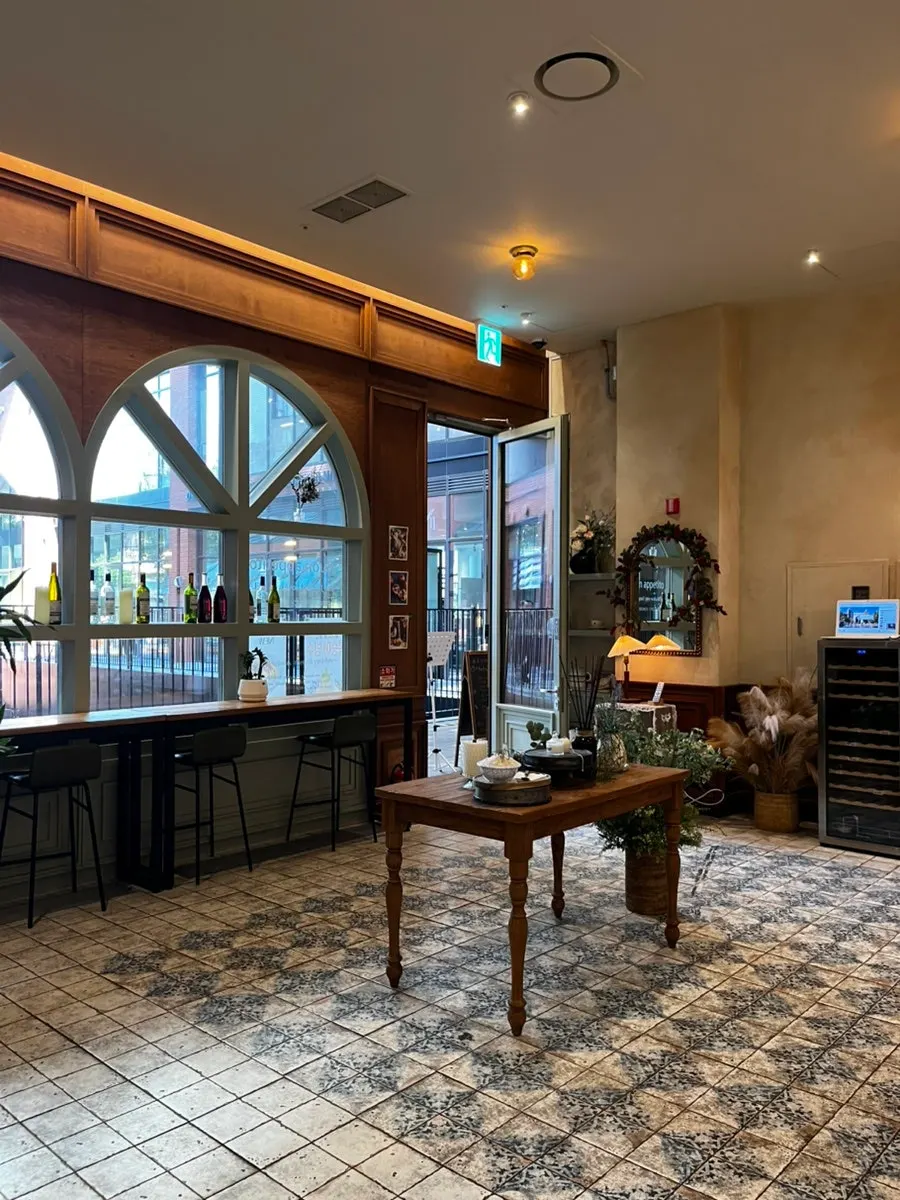Spacious seating hall at MELA Hongdae